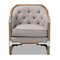 Baxton Studio Terina Grey-Beige Upholstered White Oak Armchair with Metal Accents 156-9491 - alternate 8